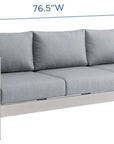Shore Outdoor Patio Aluminum Sofa - In Stock