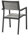 Maine Outdoor Patio Dining Set - Brown Grey