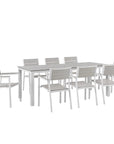 Maine Outdoor Patio Dining Set - White
