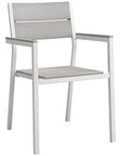Maine Outdoor Patio Dining Set - White