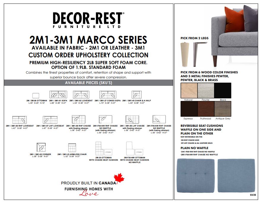 2M1 Sofa &amp; Sectional