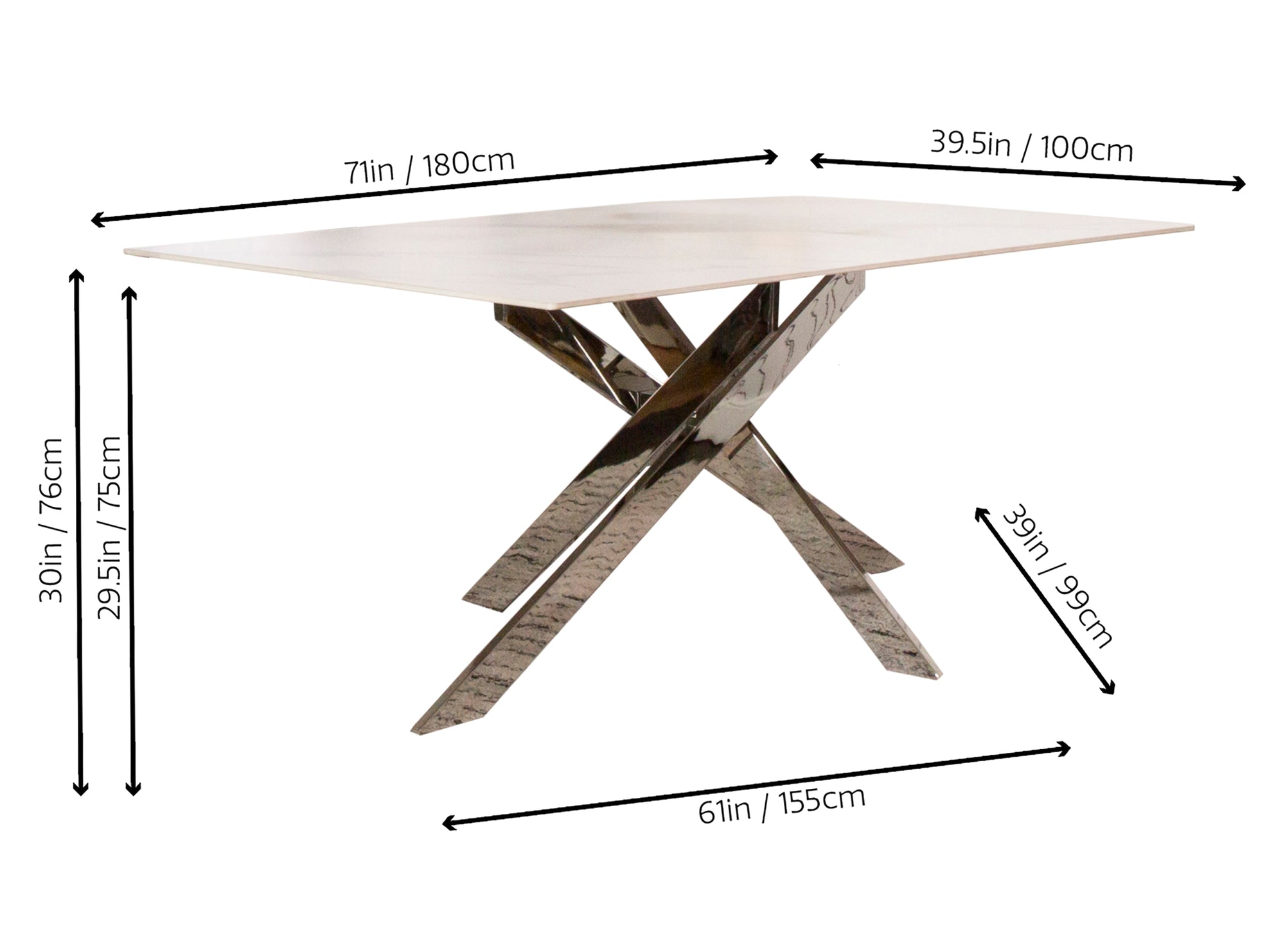 Nero/ Aldo- Pedestal Table