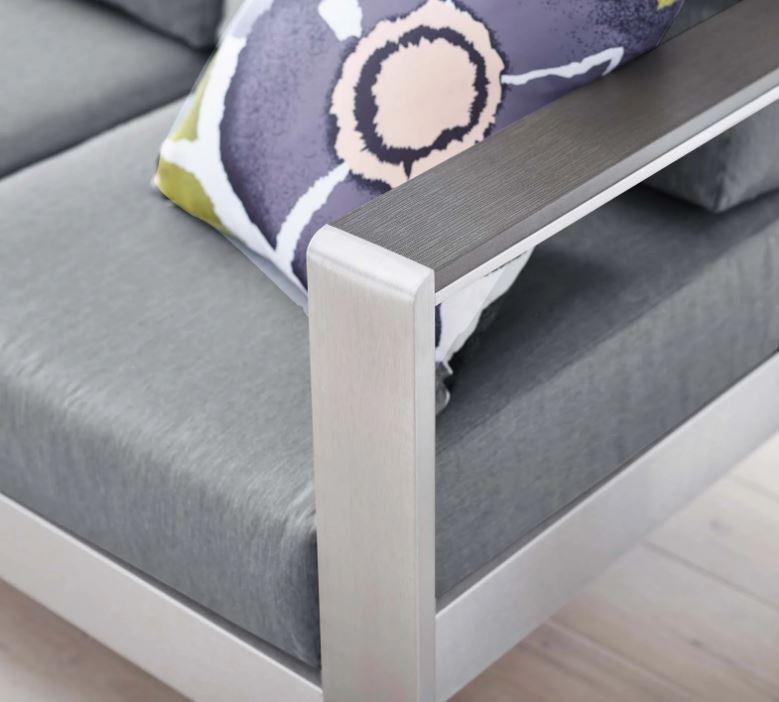 Shore Outdoor Patio Aluminum Sofa - In Stock