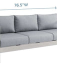 Shore Outdoor Patio Aluminum Sofa - In Stock