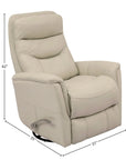 MGEM812 Swivel  Recliner Chair 31"W x 35"D x 42"H