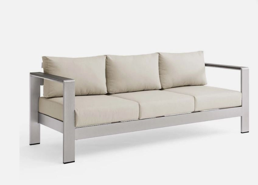 Shore Outdoor Patio Aluminum Sofa - In Stock